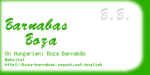 barnabas boza business card
