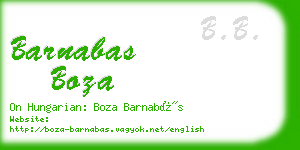 barnabas boza business card